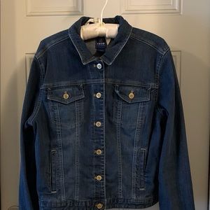 IZOD Dark Wash Stretch Denim Trucker Jacket XL
